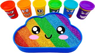 ASMR Slime Video l How To Make Rainbow Cloud Bathtub With Glitter Slime  Best Of Yo Yo Idea [upl. by Gerda669]