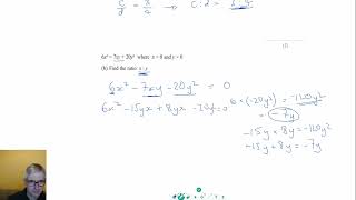 Harder Ratios GCSE Maths Edexcel Higher Tier Paper 3 Monday 8 June 2020 Q21 [upl. by Ern]