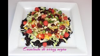 Ensalada de arroz prohibido Arroz negro [upl. by Loy850]