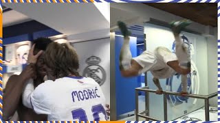 Modrić GOES CRAZY after WINNING against PSG  Champions League [upl. by Norrabal]