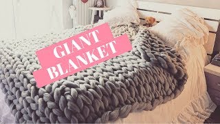 DIY Giant Blanket  Coperta gigante 100 Lana merino 🌙✨ [upl. by Aronel755]