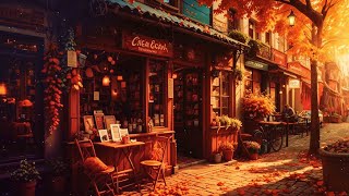 Cozy Autumn Cafe Bookstore 📚 🍂 Fall Lofi Chill Your Mind for Focus and Work [upl. by Ijat466]