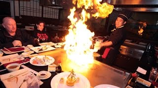 Teppanyaki show from professional chef [upl. by Tioneb]