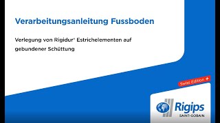 Rigidur® Verabeitungsanleitung Boden  Estrichelemente auf gebundener Ausgleichsschüttung 21 [upl. by Ydniw]