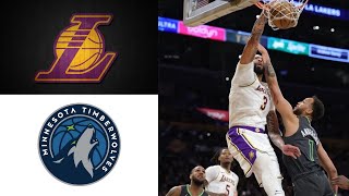 Lakers Vs TimberWolves  Lakers GameTimeTV  Lakers Highlights [upl. by Bruell]