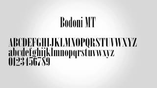 Bodoni MT Font [upl. by Richman965]