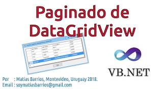 Como paginar un DataGridView  VBNET [upl. by Eirrot]