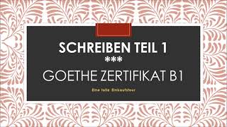 Schreiben B1 Goethe Teil 1  Tolle Einkaufstour Viết thư tiếng đức B1 [upl. by Gerg38]