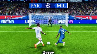 UCL 2425  PSG vs Milan  Penalty Shootout [upl. by Ainniz]