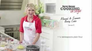 Almond amp Summer Berry Cake Recipe  Cooking In Style  Harvey Norman [upl. by Barvick]