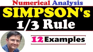 Simpson one third Rules very good amp interesting examplePART1 [upl. by Adnohsek618]