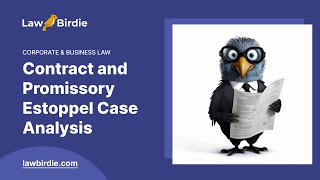 Contract and Promissory Estoppel Case Analysis  Essay Example [upl. by Adnor]