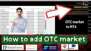 Otc chart market add mt45  Meta trader add otc market chartroboforex alpari switch market [upl. by Ludly847]