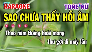 Karaoke Sao Chưa Thấy Hồi Âm Tone Nữ  Bm  Nhạc Sống Mới  Siêu Thị Karaoke [upl. by Aled729]