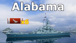 World of WarShips Alabama  6 Kills 217K Damage [upl. by Erhard456]