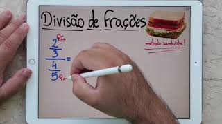 ⏱ TRUQUE DA DIVISÃO DE FRAÇÕES pelo Método Sanduíche 👉🏻 Minuto Matemática [upl. by Sharp]