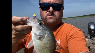 Catching Crappie whand tied jigs in Hottest temps of the year [upl. by Zapot]