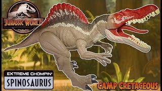 Unboxing Extreme Chompin SPINOSAURUS Jurassic World Camp Cretaceous Spino Dinosaur Action Figure toy [upl. by Aikyn799]