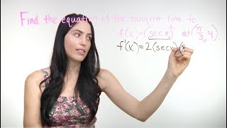 How to Find the Equation of a Tangent Line with Derivatives NancyPi [upl. by Bryce]