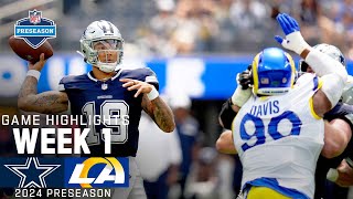 Dallas Cowboys vs Los Angeles Rams  2024 Preseason Week 1 Game Highlights [upl. by Ynes]