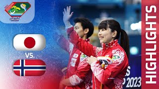 JAPAN v NORWAY  Semifinal  World Mixed Doubles Curling Championship 2023 [upl. by Eelime]