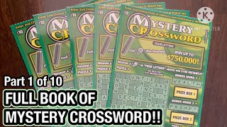 FULL BOOK OF MYSTERY CROSSWORD Part 1 of 10 CA Scratchers [upl. by Liryc]