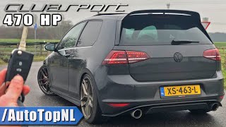 VW Golf GTI CLUBSPORT HYBRID TURBO 470HP REVIEW on AUTOBAHN NO SPEED LIMIT by AutoTopNL [upl. by Yaras]