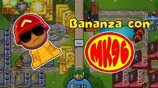 Bananza con Minikong96  Bloons Tower Defense Battles en Español [upl. by Ardnikal810]