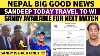 Nepal Big Good News 😱 Sandeep Lamichhane Visa Approved For WC 2024  Pak Media Shocked Reaction [upl. by Mcgregor]