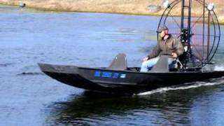 Okie Gator Airboats Vanguard 35HP PowerPack Speed Demo [upl. by Ahsea]