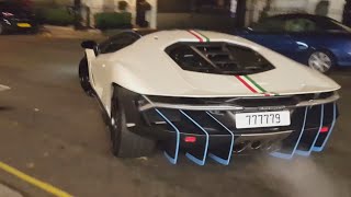 Qatari BILLIONAIRE STARTS Up £3M Lamborghini Centenario ampDrives to Secret Underground Parking London [upl. by Vladimir]