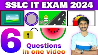 SSLC IT 2024 Chapter 1 Practical  Inkscape  6 Questions  IT Exam [upl. by Hughmanick]