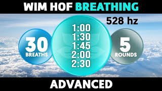 Advanced Wim Hof Guided Breathing  5 Rounds  30 Breaths  528hz SatoriFlow WimHofBreathing [upl. by Nhaj972]