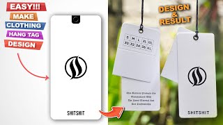 How to Make a Clothing Hang Tag Design  Photoshop Tutorial [upl. by Amsab]