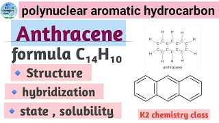 Anthracenepolynuclear aromatic hydrocarbonsstructureformulahybridization ll by Khushaboo yadav [upl. by Lemrac136]