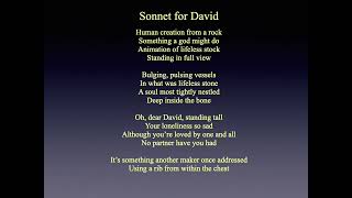 Sonnet For David [upl. by Eejan]