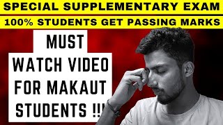 MAKAUT SPECIAL SUPPLEMENTARY EXAM🔥😱 makaut specialsupplementary [upl. by Yrek]