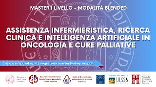 Master I livello  Assistenza infermieristica ricerca clinica e IA in oncologia e cure palliative [upl. by Dann]