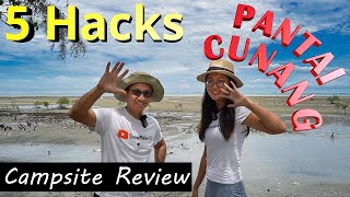 5 Hacks of Campsite Review  Pantai Cunang Campsite Tanjung Sepat  Camping Malaysia [upl. by Elinnet]