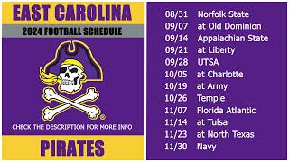 2024 East Carolina Pirates Football Schedule [upl. by Leland]