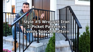 Style 5 Wrought Iron Railing Picket Patterns [upl. by Aro]