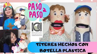 TÍTERE CON BOTELLA PLÁSTICA  TITERES CON MATERIAL RECICLADO  ESCUELA BÍBLICA INFANTIL [upl. by Yenolem]