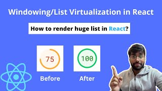 What is Windowing in React  reactwindow  Performance Optimisation [upl. by Naryt]