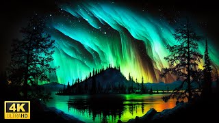 Watch The Aurora Borealis amp The Northern Lights in 4K Video Ultra HD with Relaxing Music [upl. by Talmud]