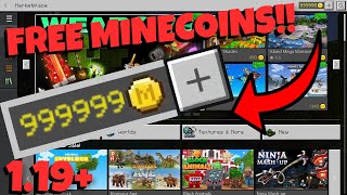 HOW TO GET UNLIMITED MINECOINS GLITCH  MINECRAFT BEDROCK EDITION  WORKING 2022 LATEST PATCH 119 [upl. by Jehial]