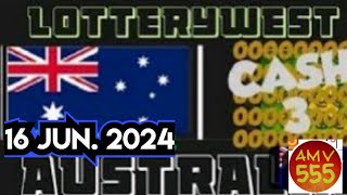 AUSTRALIA LOTTERY WEST BEST CASH 3 PREDICTION for 16 Jun 2024  AMV 555 [upl. by Elik791]