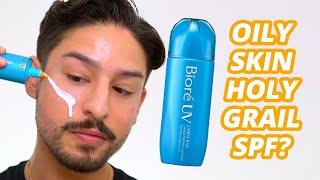 Biore UV Aqua Rich Aqua Protect Lotion REVIEW  New Oily Skin Holy Grail [upl. by Siramay293]