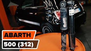 How to change rear shock absorber on ABARTH 500 312 TUTORIAL AUTODOC [upl. by Eruot]