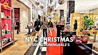 Inside Bloomingdales  its beginning to look a lot like Christmas in New York City  4K [upl. by Halley]