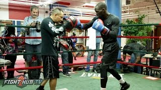 Putting in work Terence Crawford on the mitts days ahead of Felix Diaz fight Full mitt workout [upl. by Mac]